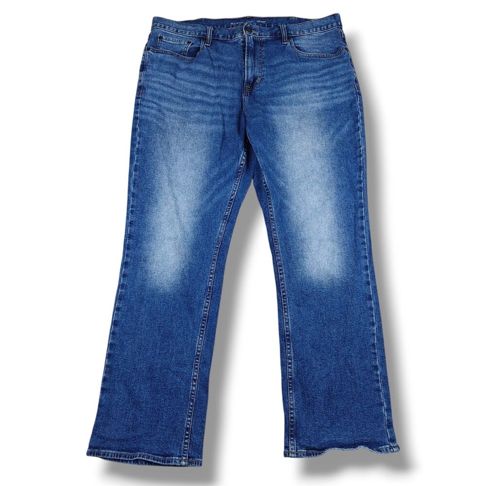 Old Navy Straight Jeans Men's 38x30 Mid Blue Stretchy Built in Flex